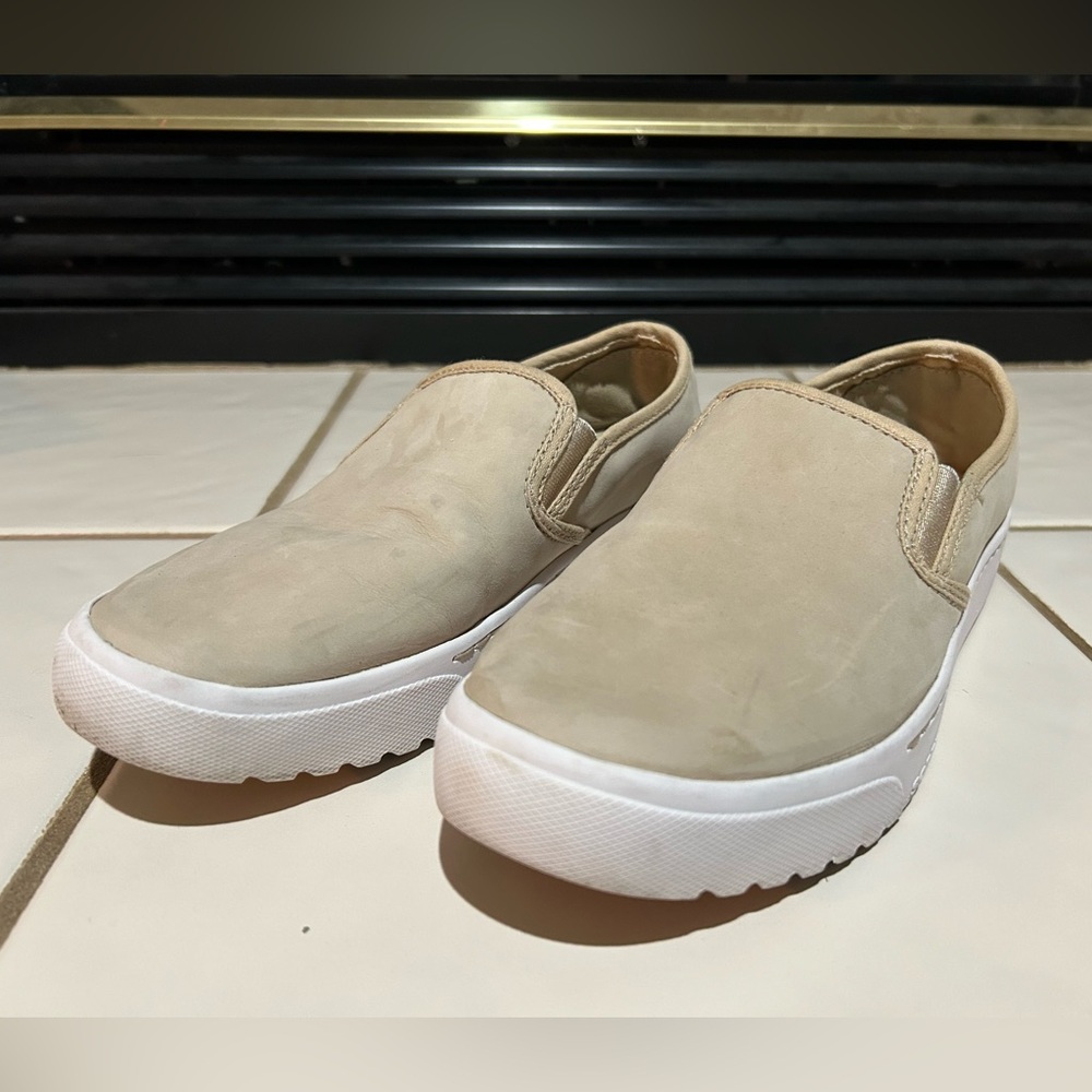 Sorel slip ons, tan color